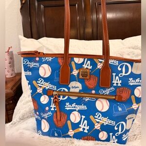 Dooney & Bourke Dodgers Blue and Brown Tote